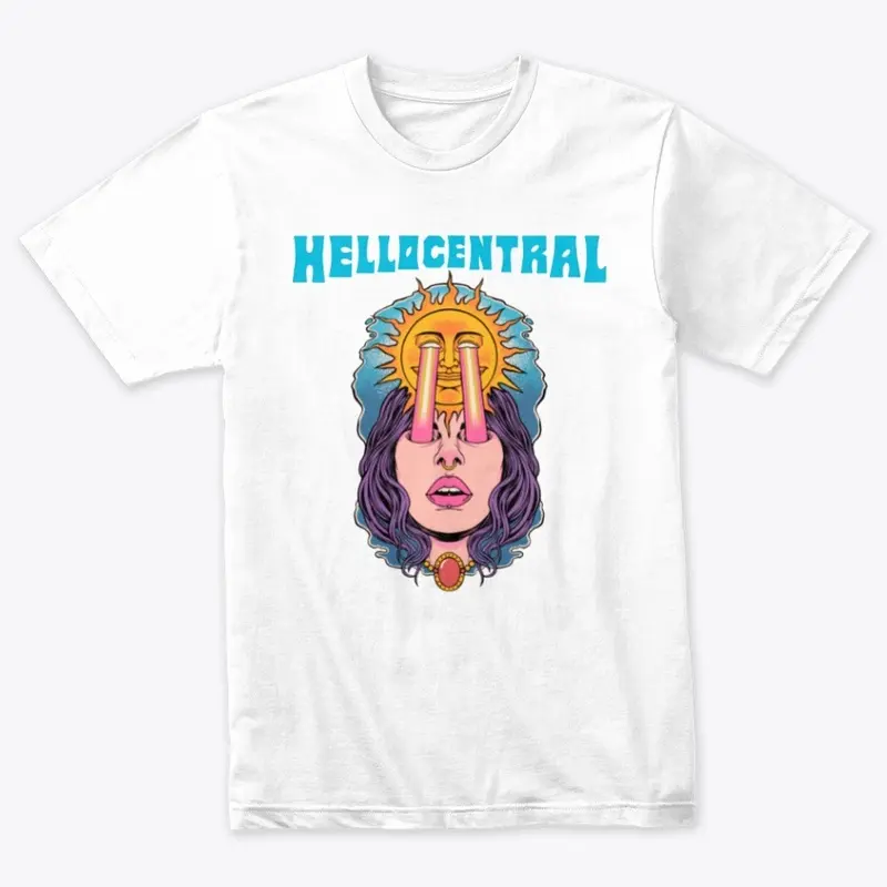 hellocentral blue sun tee